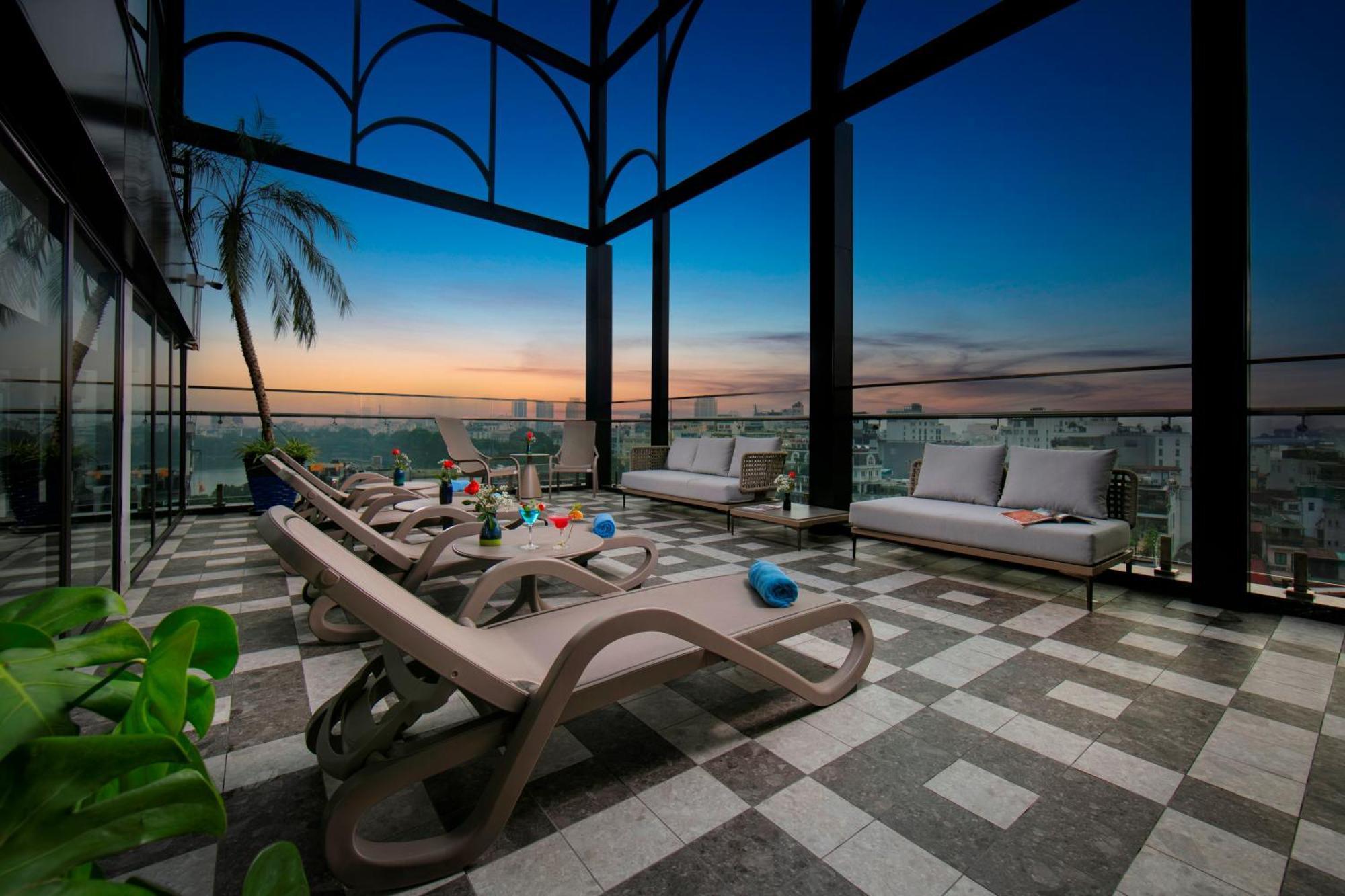 梅德镇老城区酒店 河内 外观 照片 The Sky Bar