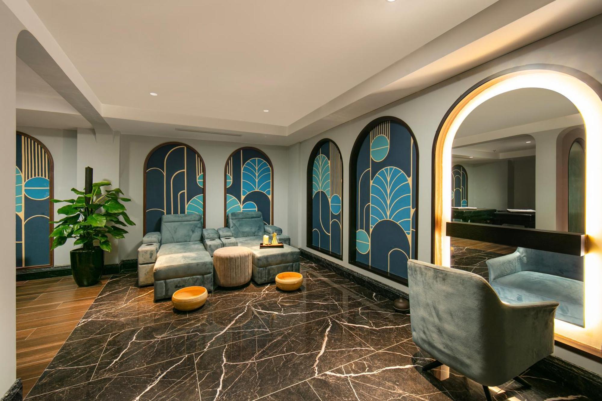 梅德镇老城区酒店 河内 外观 照片 The lobby of the hotel